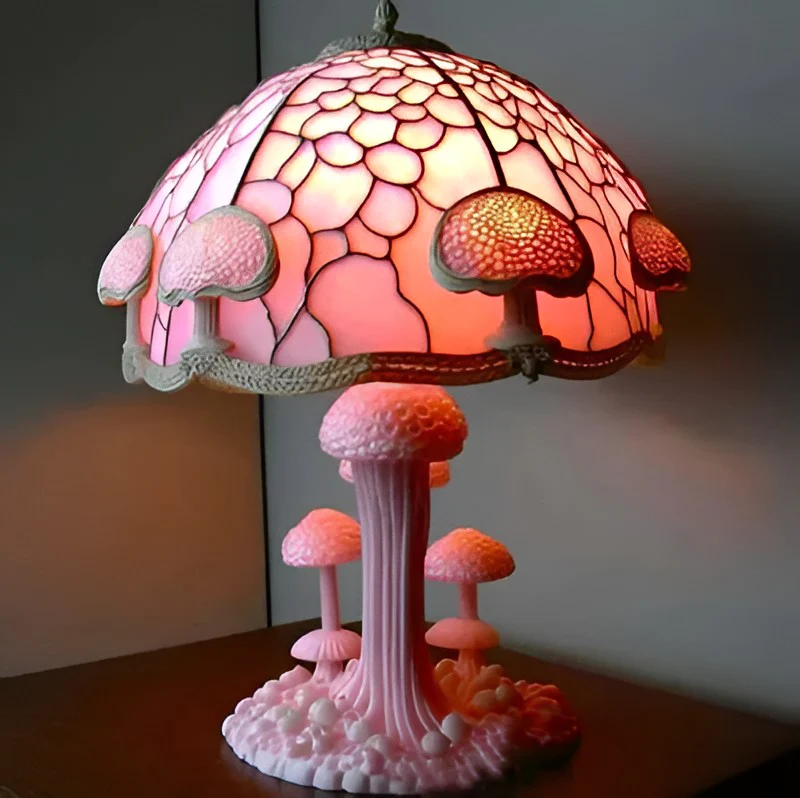 Stained Glass Plant Series Table Lamp - Image 7