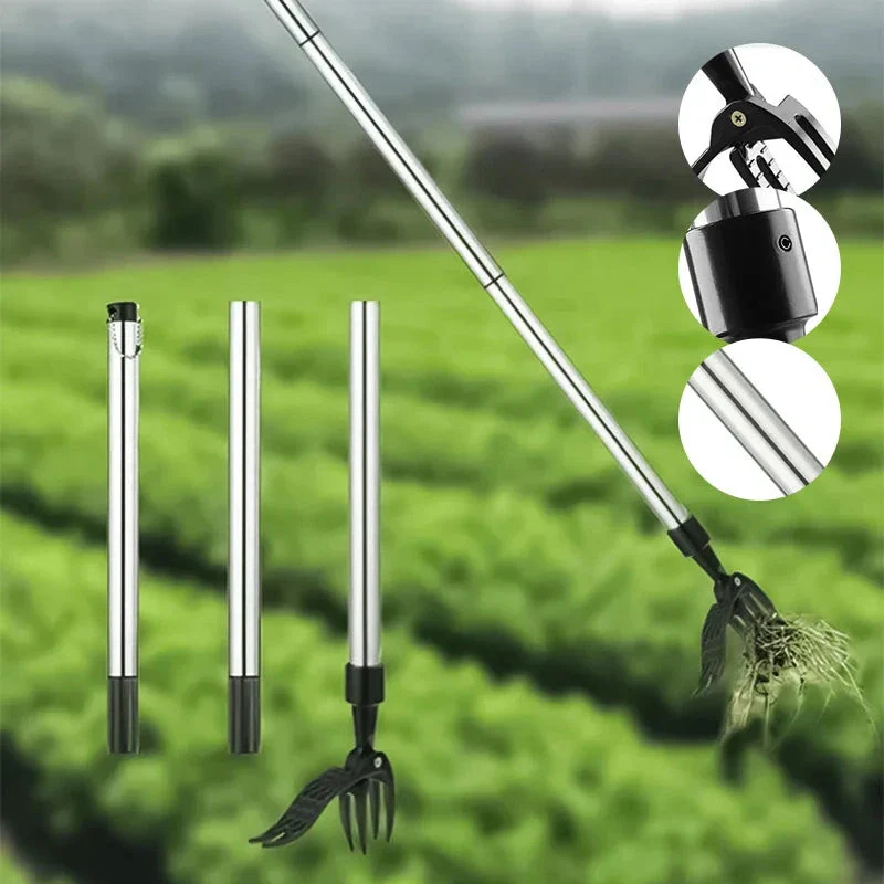 Stainless Steel Adjustable Long Handle Detachable Weed Puller - Image 2