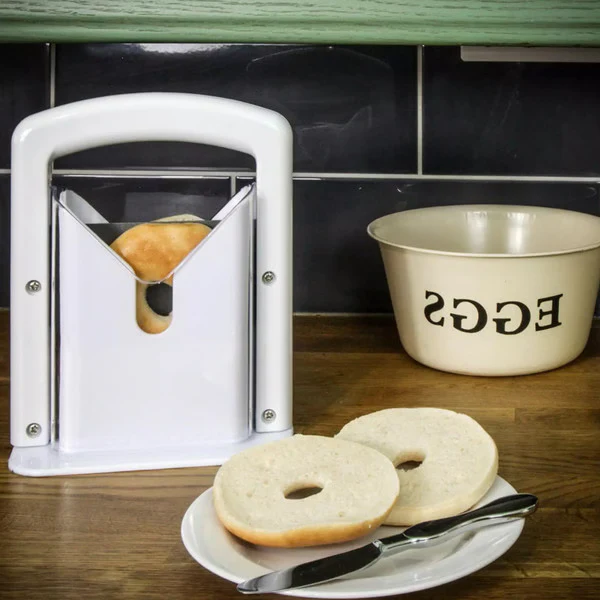 Stainless Steel Bagel Slicer For Small & Large Bagels - Image 4