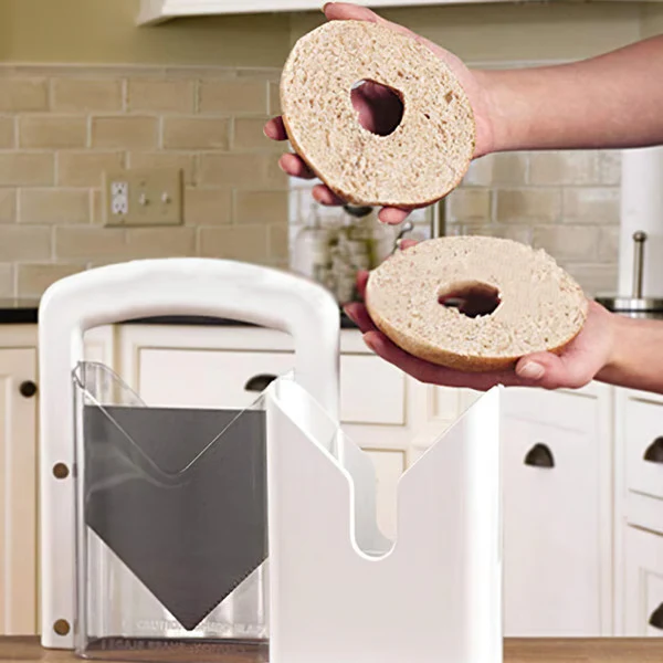 Stainless Steel Bagel Slicer For Small & Large Bagels - Image 5