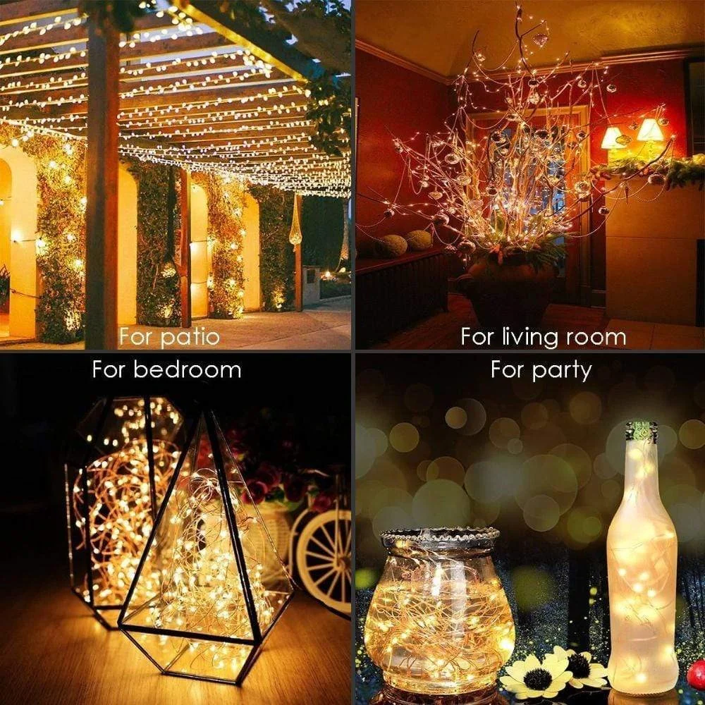 String Solar Lights Outdoor (Clear Cable) - Image 2