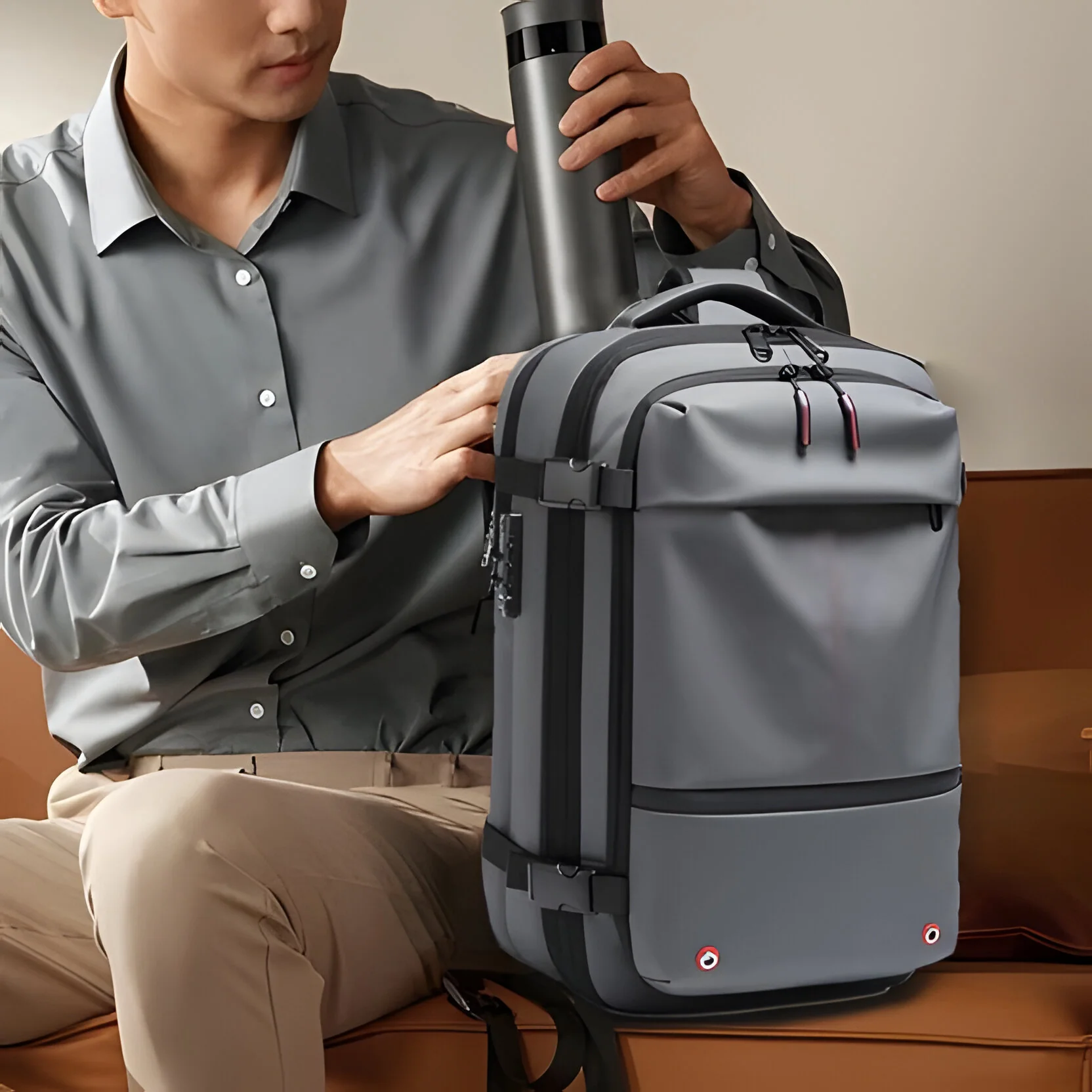 Structured Rucksack with Internal Compression System - Image 17