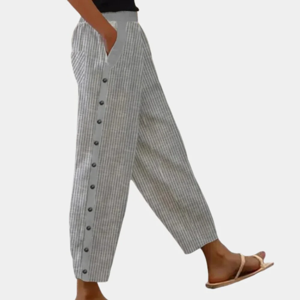 Stylish Chic Striped Women's Trousers - Image 2
