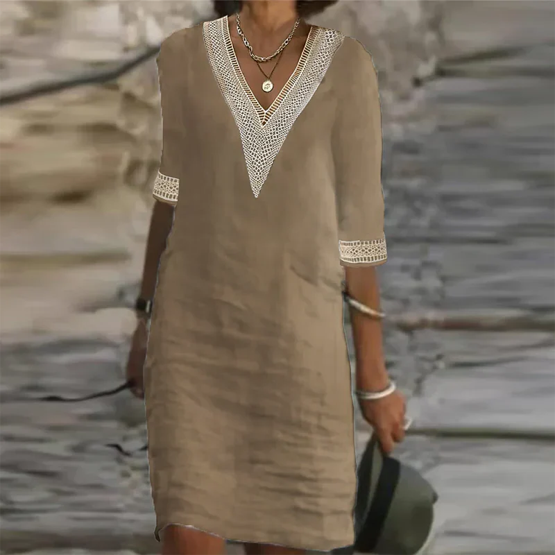 Stylish Linen Summer Dress For Women - Image 2