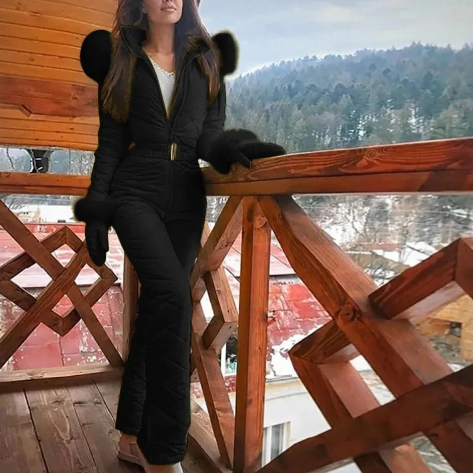 Stylish Winter Casual Snowboard Ski Suit With Zipper For Women - Image 3