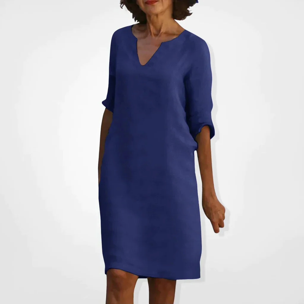 Summer Dress With V-Neck - Image 7