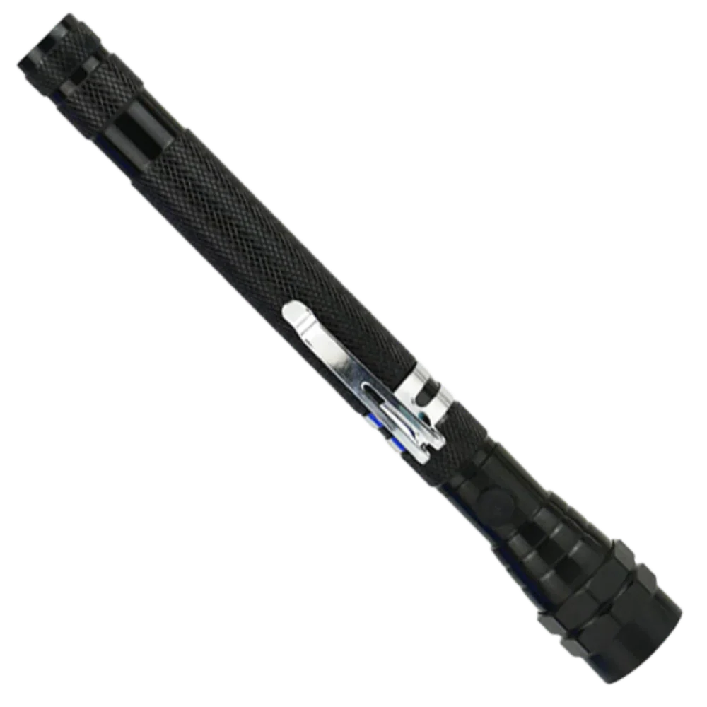 Telescopic magnetic LED flashlight