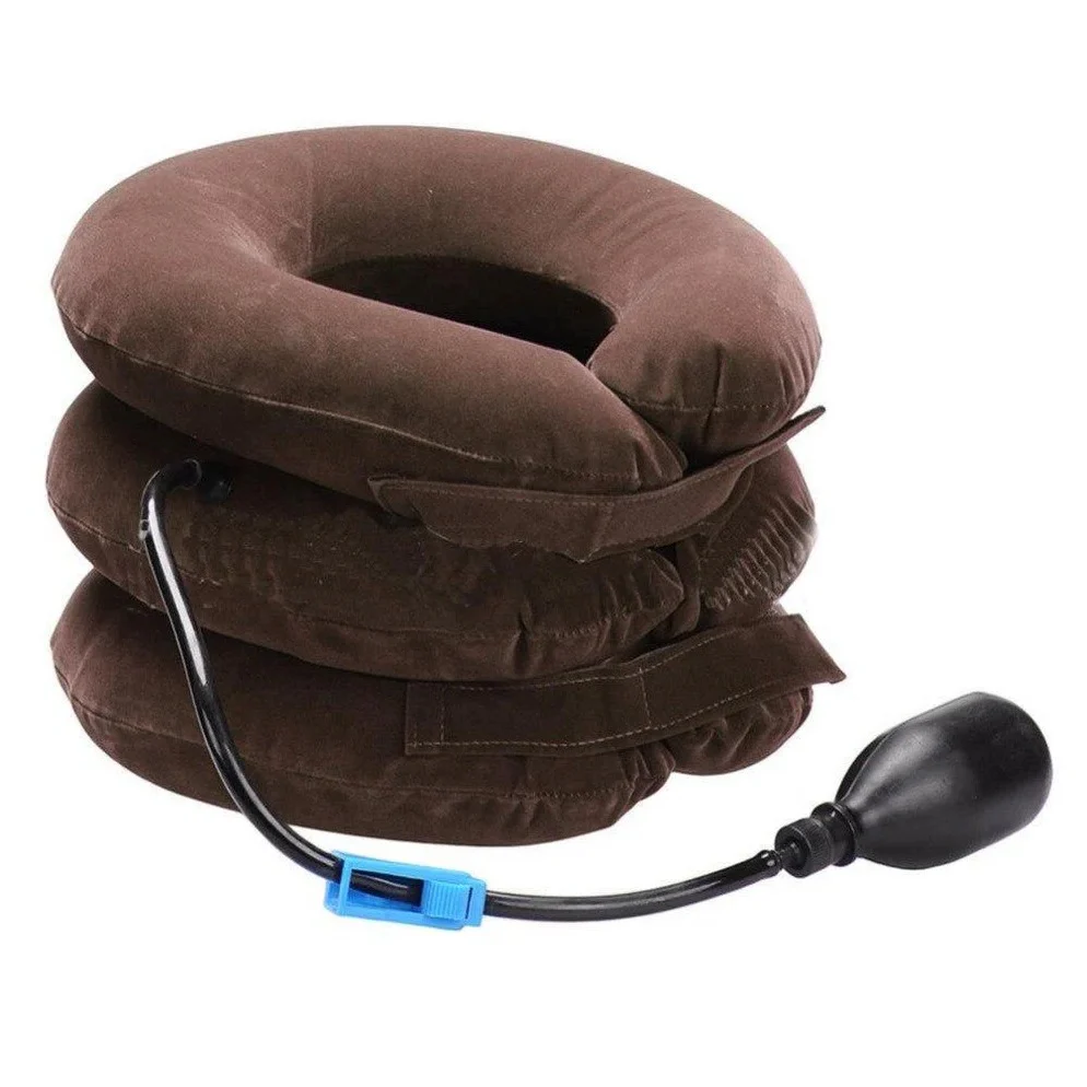 Three Layers Cervical Neck Traction Inflatable Pillow - Image 7
