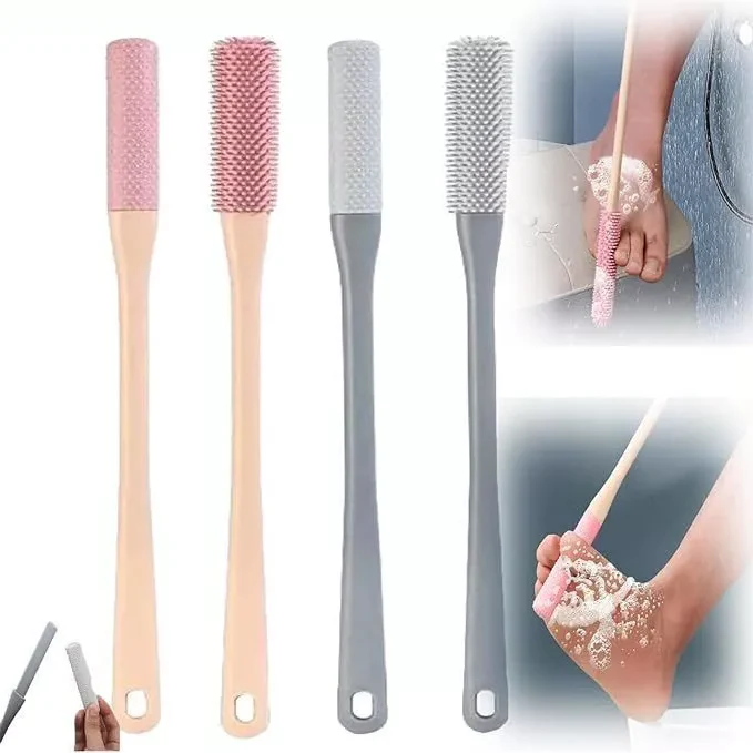 Toe Gap Cleaning Brush with Long Handle Gray-1 Set (Cleaning Brush + Anti-Itch Brush) - Image 3