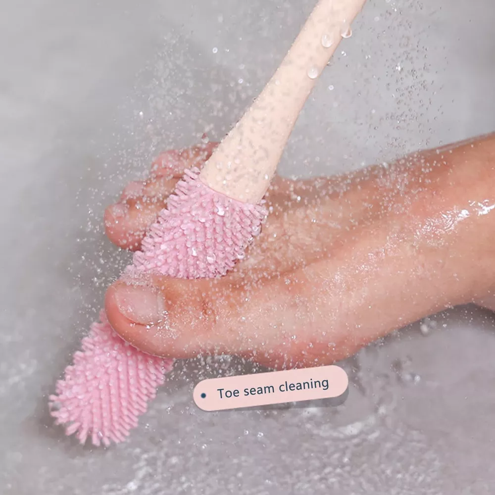 Toe Gap Cleaning Brush with Long Handle Gray-1 Set (Cleaning Brush + Anti-Itch Brush) - Image 6