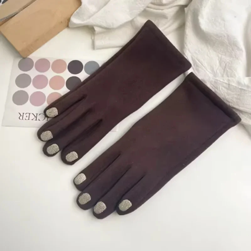 Touch Screen Winter Gloves with Nail Polish Design - Image 8