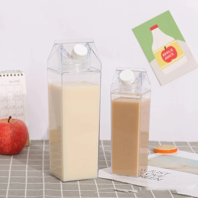 Transparent Milk Carton Water Bottle - Image 2