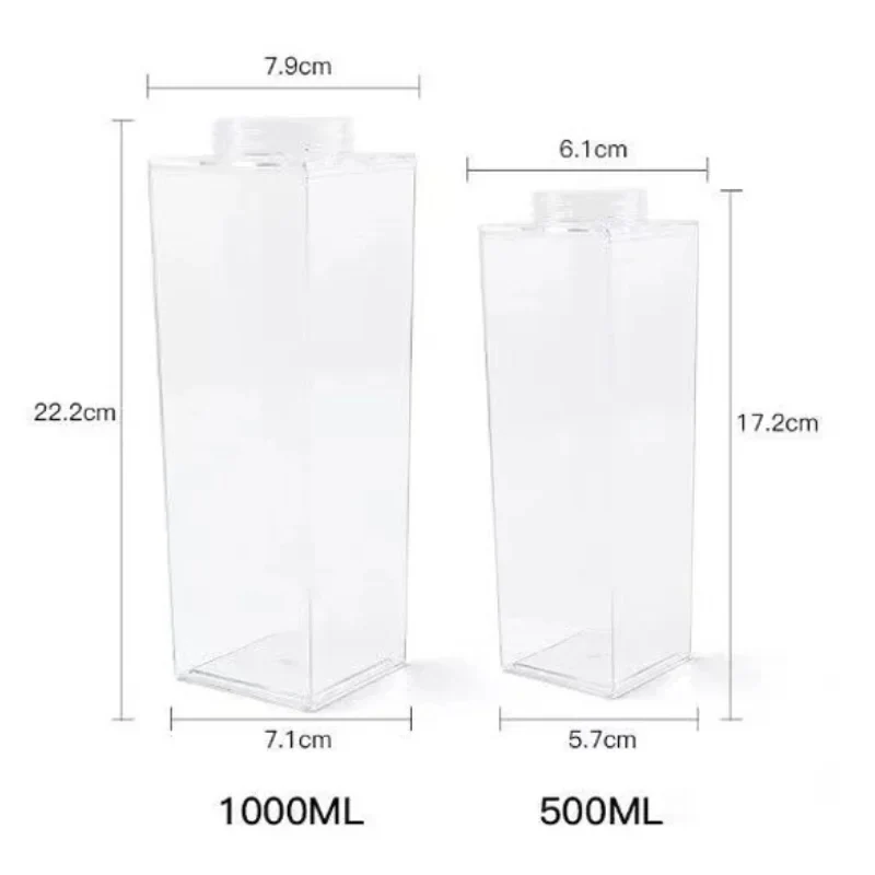 Transparent Milk Carton Water Bottle - Image 3