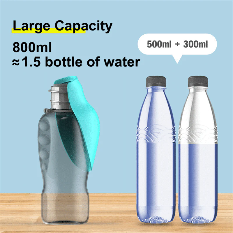 Travel Water Bottle For Dogs With Foldable Leak-proof Bowl, Large Capacity 27.05oz - Image 8