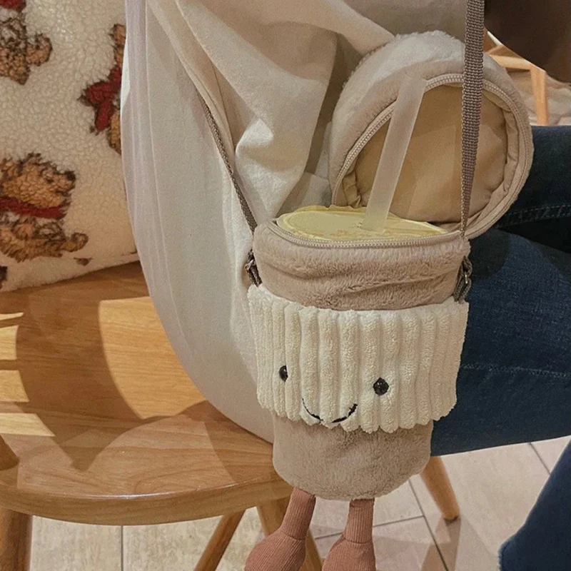 Trendy Coffee Milk Tea Crossbody Bag - Image 3