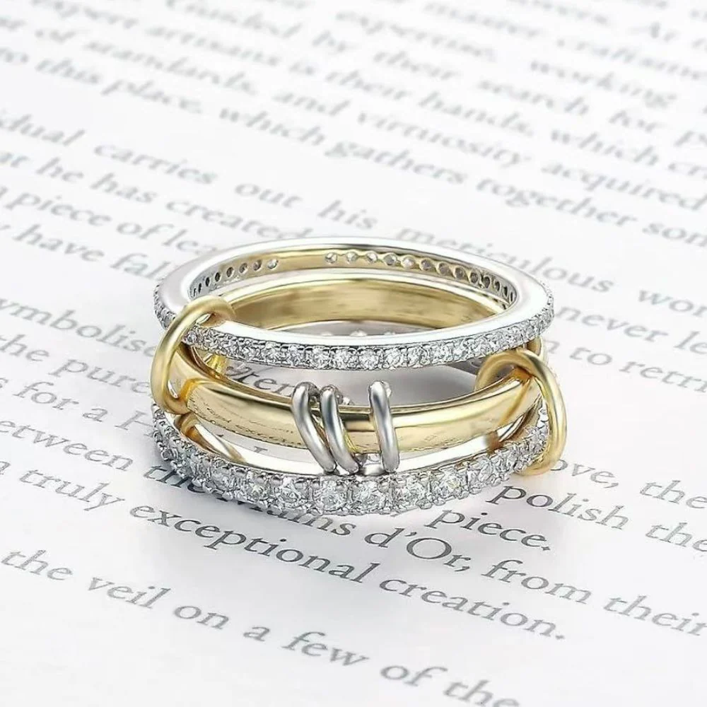 Trendy Gold Stackable Rings - Image 2