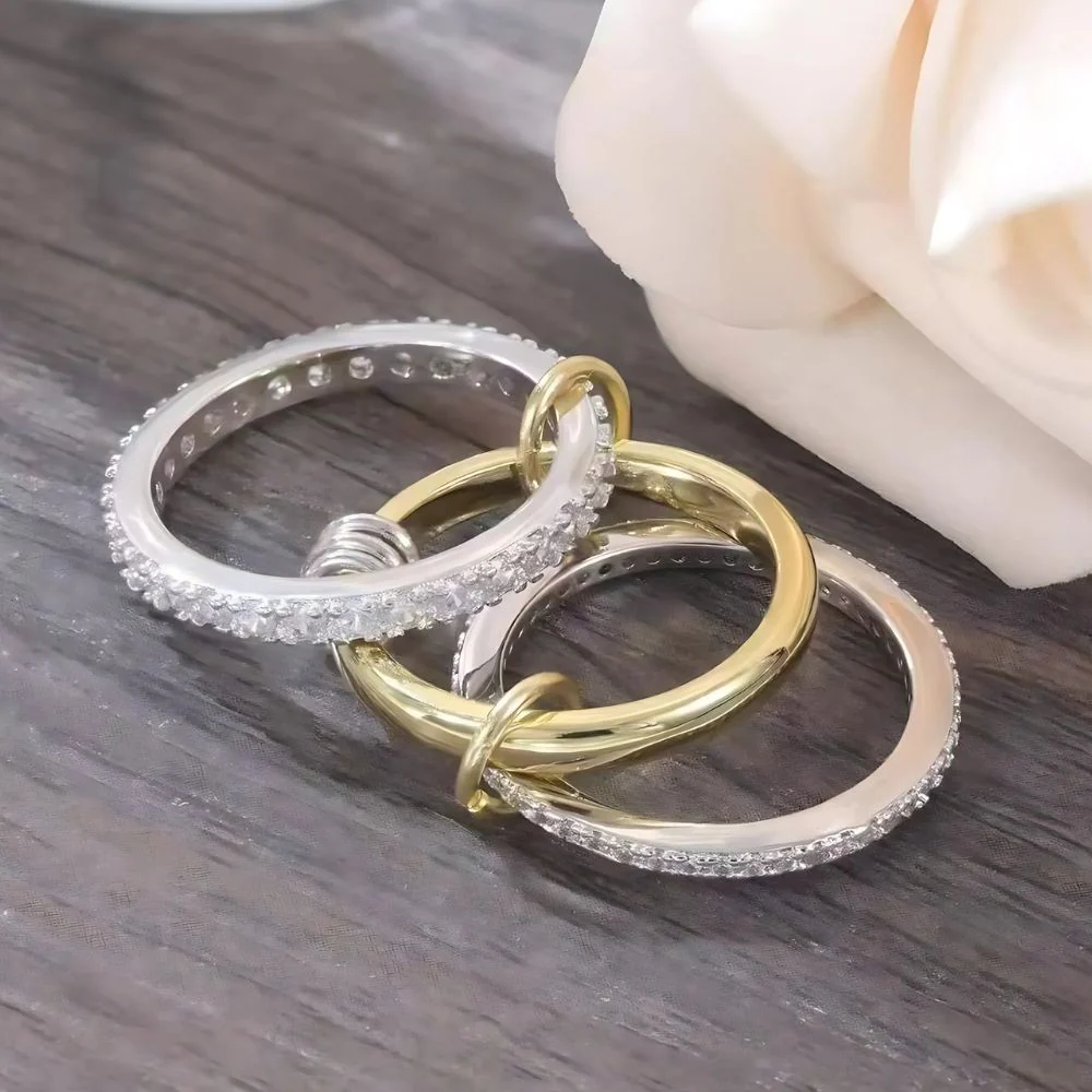 Trendy Gold Stackable Rings - Image 3