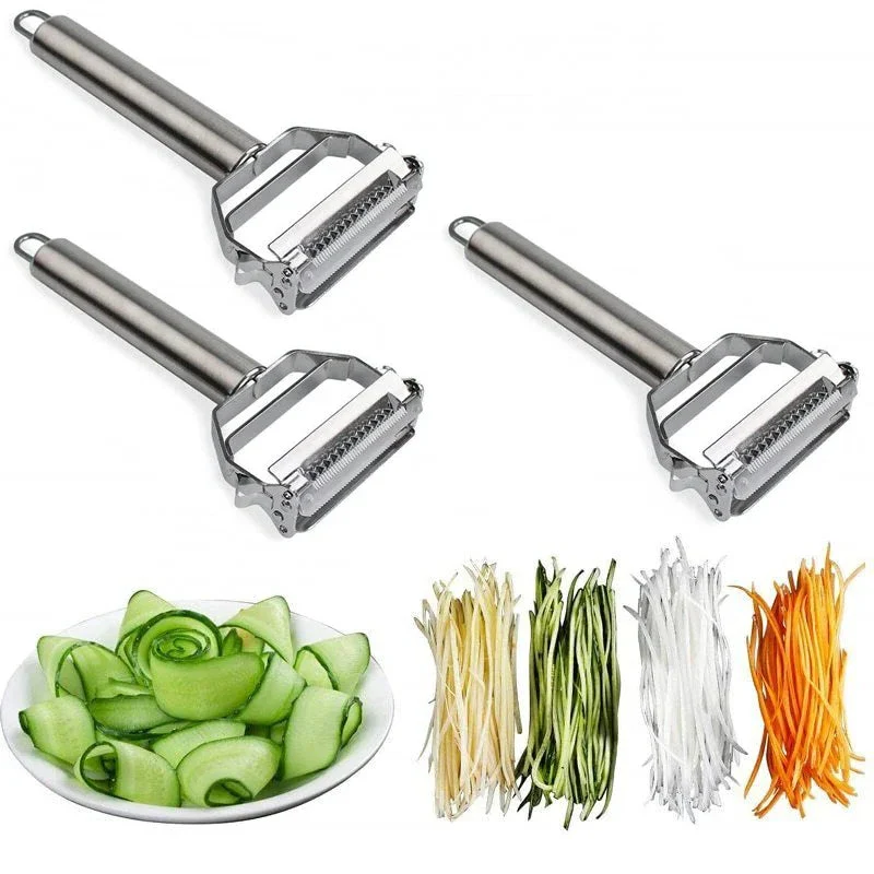 Ultra Sharp Stainless Steel Multi-function Vegetable Peeler & Julienne Cutter Potato Carrot Grater - Image 3