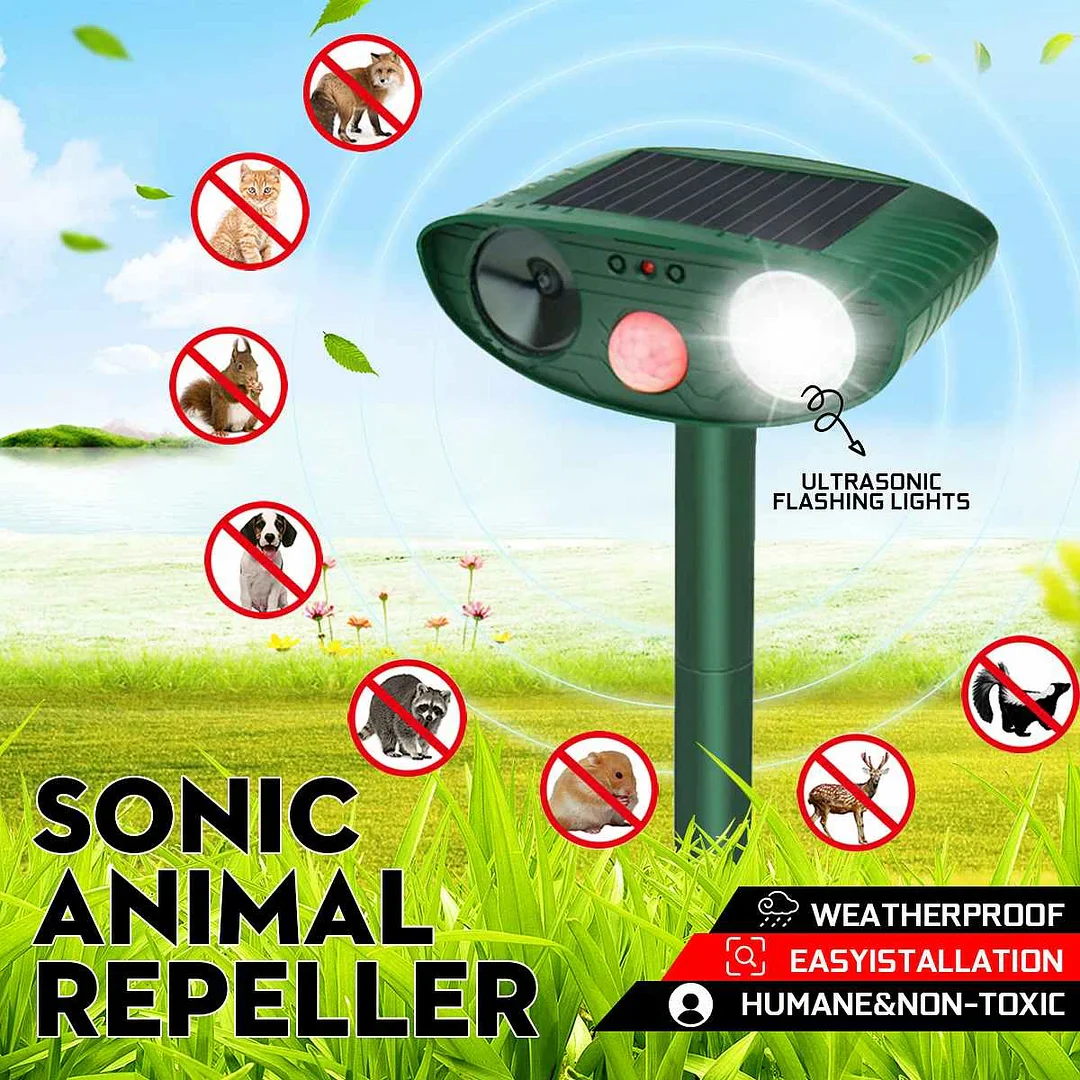 Ultrasonic Deer Repeller - Pack Of 4 Solar Powered - Get Rid of Deer in 48 Hours - Image 3