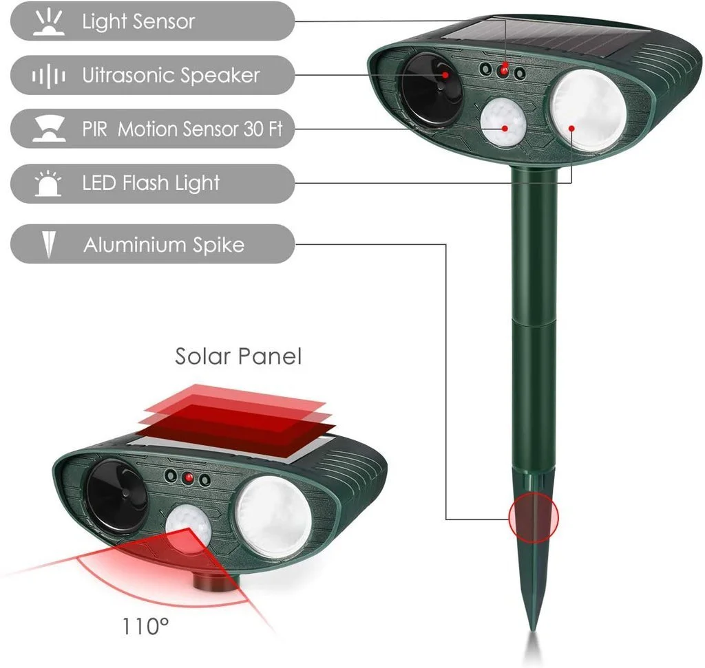 Ultrasonic Deer Repeller - Pack Of 4 Solar Powered - Get Rid of Deer in 48 Hours - Image 7