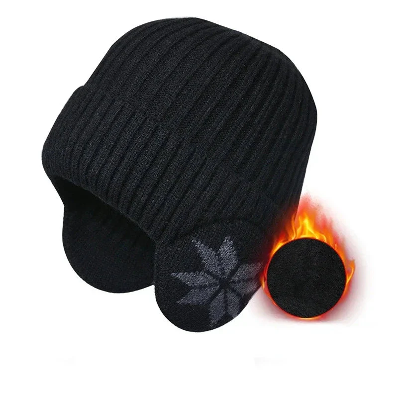Unisex Winter Knit Beanie with Ear Protection - Image 5