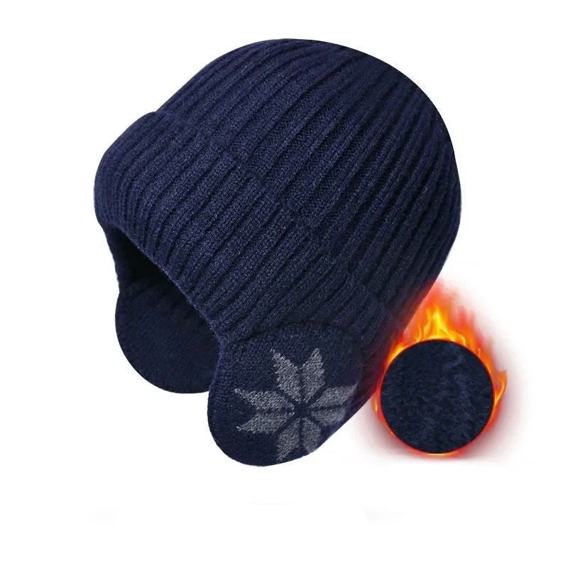 Unisex Winter Knit Beanie with Ear Protection - Image 7