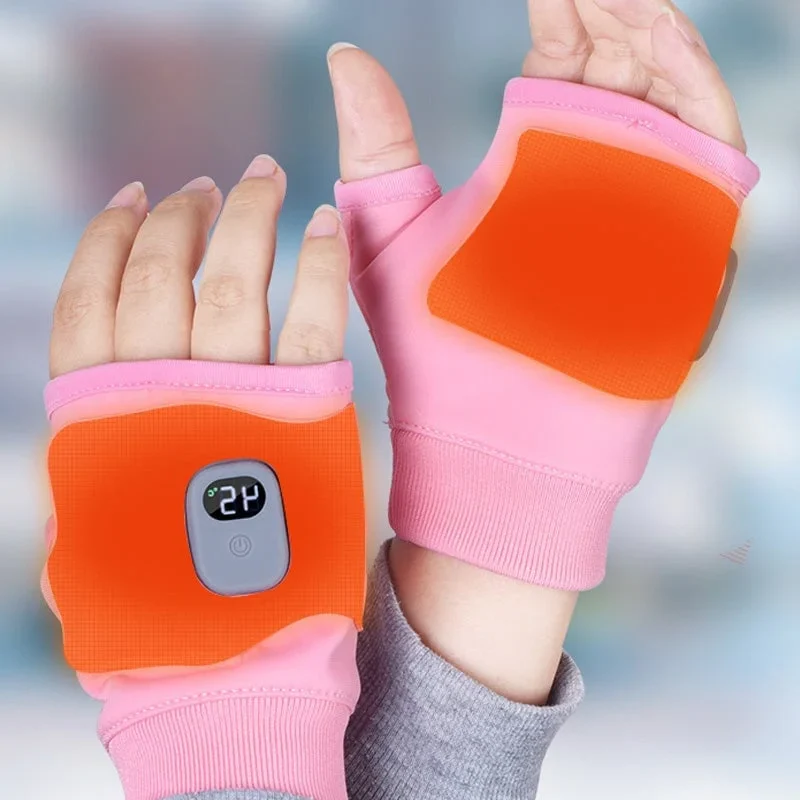 USB Rechargeable Heated Fingerless Gloves - Image 4