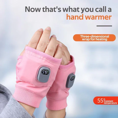 USB Rechargeable Heated Fingerless Gloves - Image 6