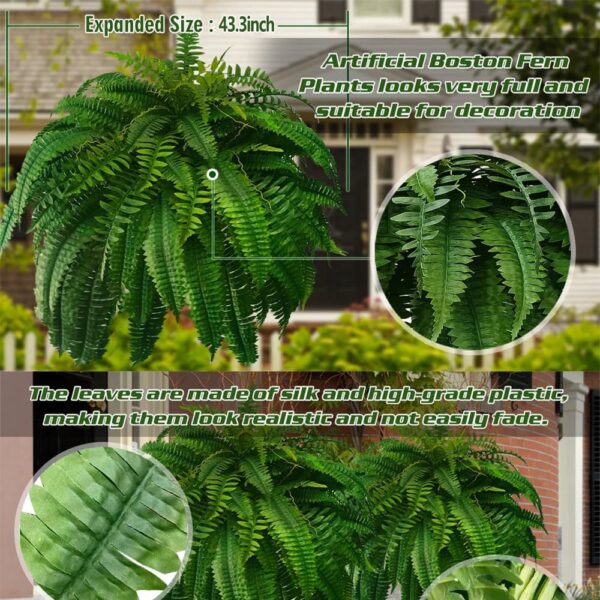 UV Resistant Lifelike Artificial Boston Fern - Image 6