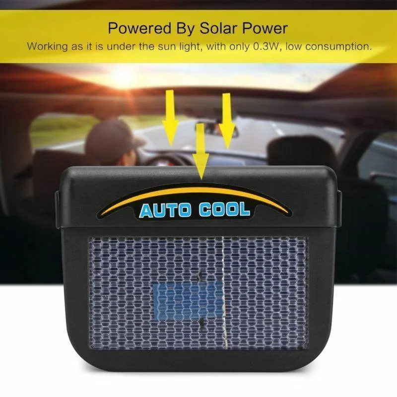 Vehicle Solar Powered Car Vent Window Fan - Image 3