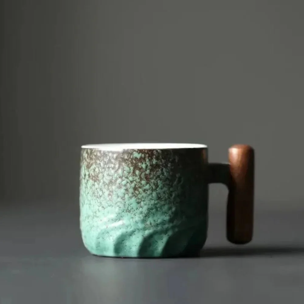 Vintage Espresso Cups With Wooden Handle - Image 5