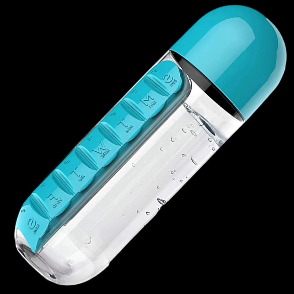 Water Bottle with Pill Holder - Image 2