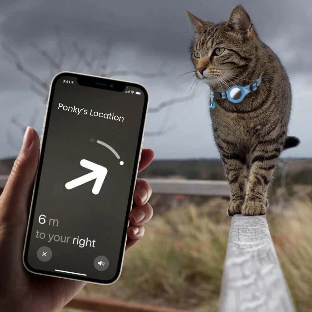Waterproof Reflective Pet Airtag Holder Collar - Image 2
