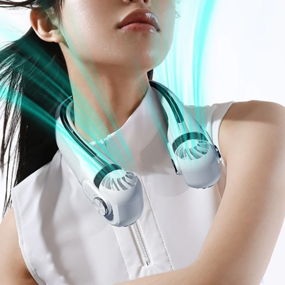Wearable Rechargeable Summer Travel Neck Cooling Fan - Image 8