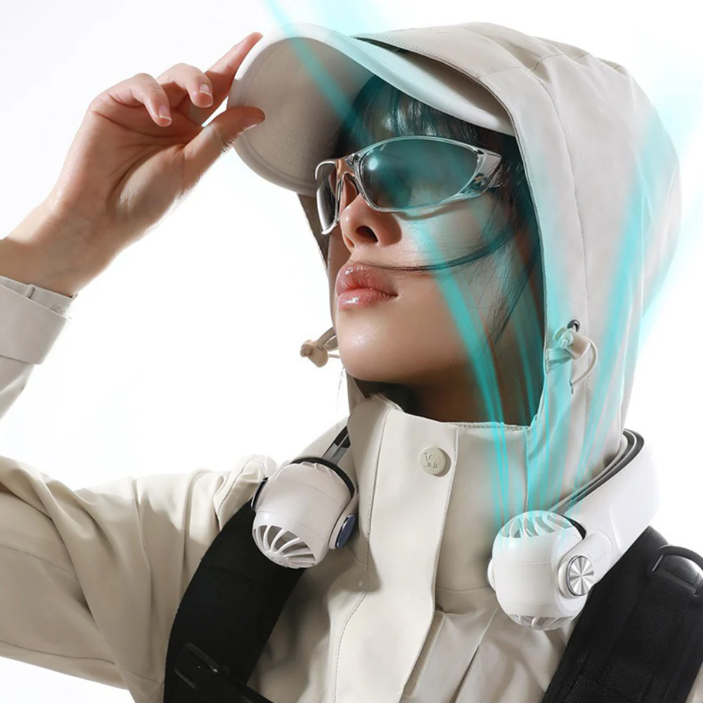 Wearable Rechargeable Summer Travel Neck Cooling Fan - Image 9