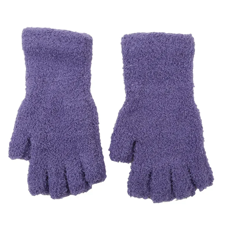 Winter Comfort Knit Half Finger Gloves - Image 3