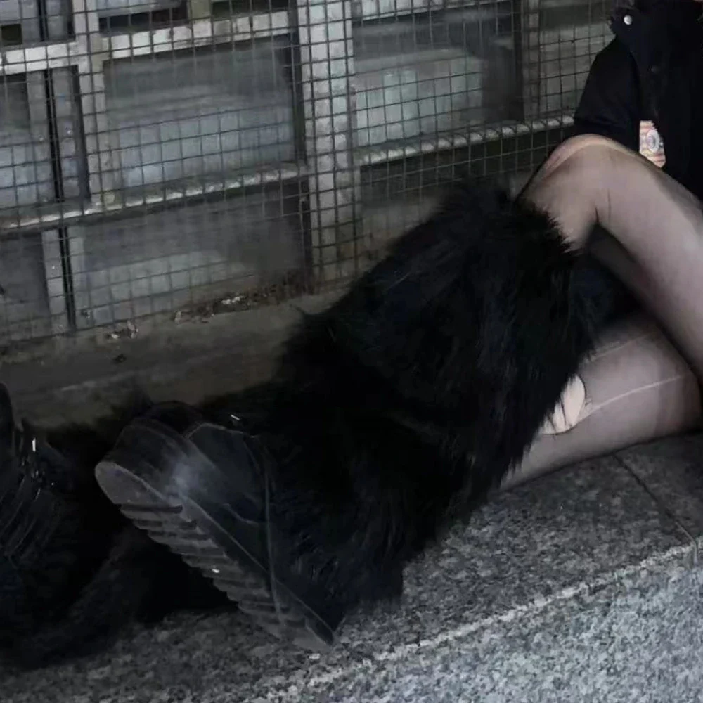 Winter Faux Fur Leg Warmer Boots Cover - Image 3