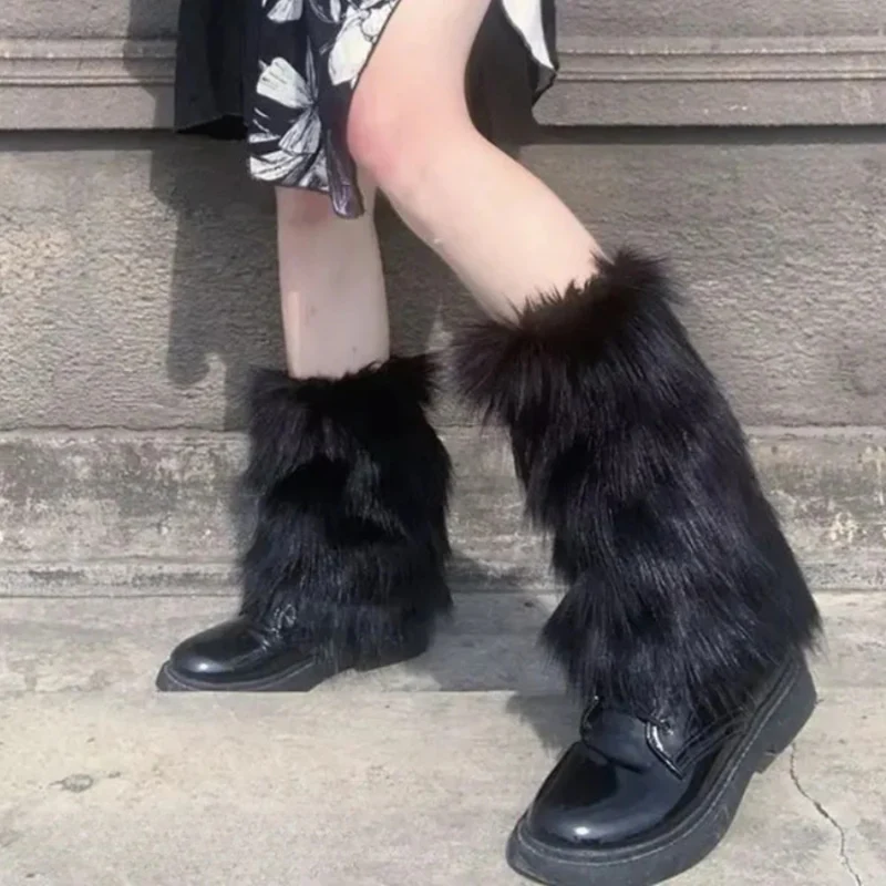 Winter Faux Fur Leg Warmer Boots Cover - Image 6
