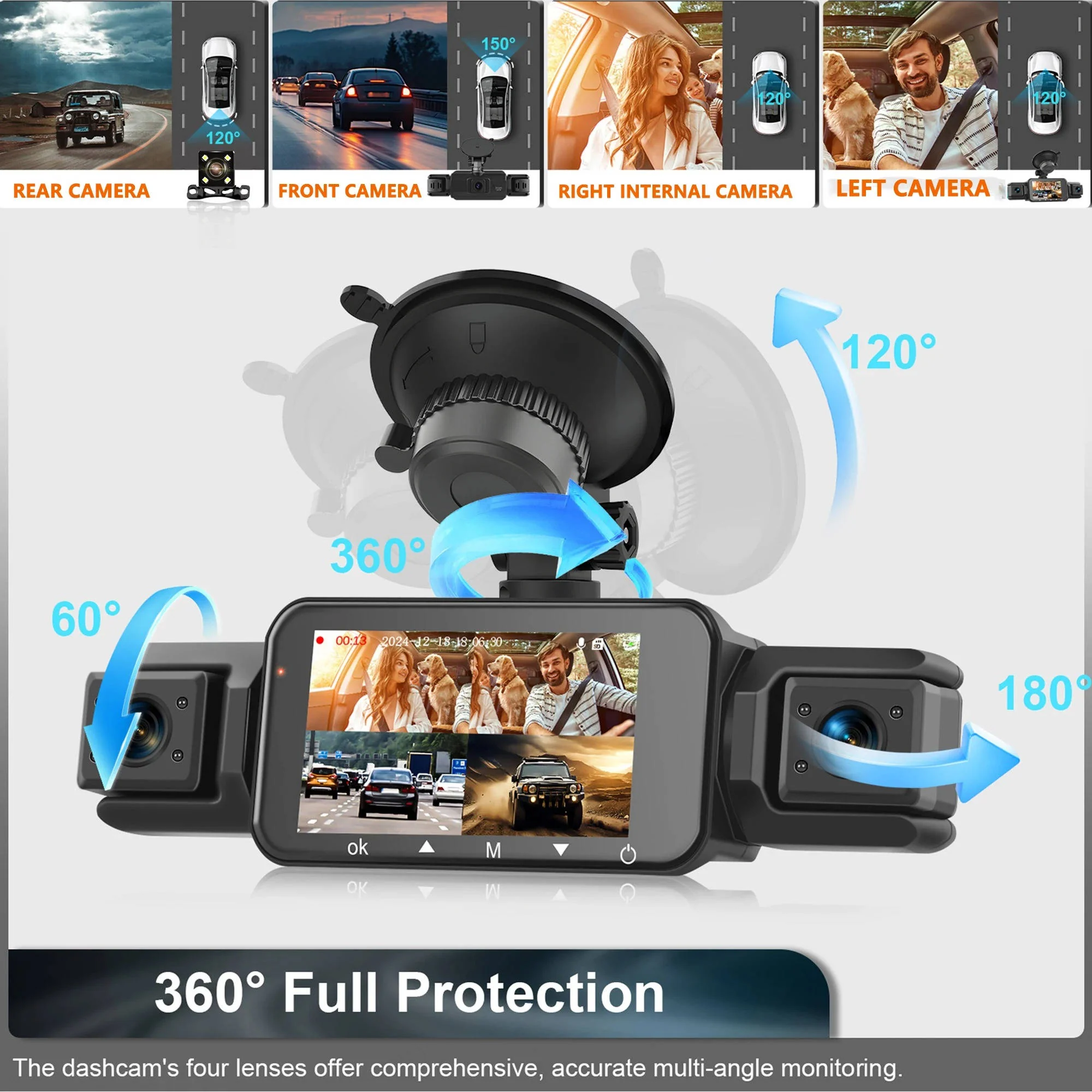 Wireless Car Dash Cam Front And Rear With Night Vision - Image 5