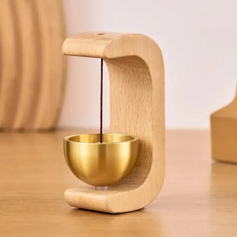 Wireless Door Chime with Brass Bell and Wooden Frame - Image 5