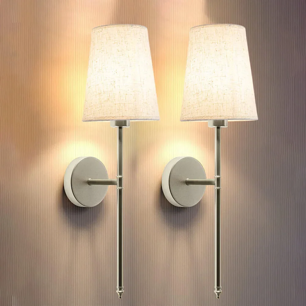 Wireless Fabric Wall Light (SET OF 2 + 2 BULBS FREE) - Image 3