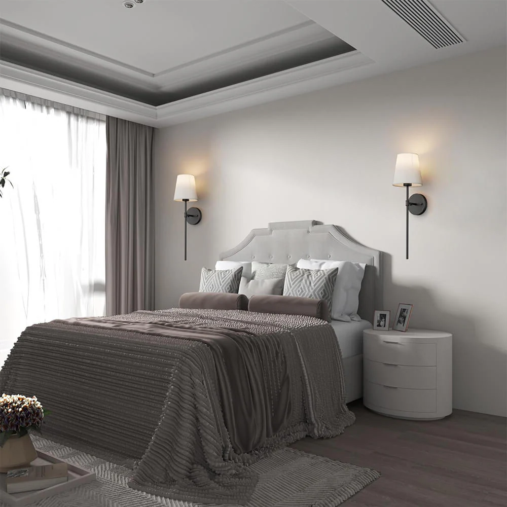Wireless Fabric Wall Light (SET OF 2 + 2 BULBS FREE) - Image 4
