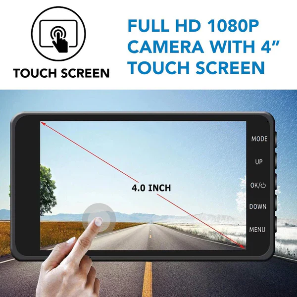 Wireless Front And Rear Dash Cam Dashboard Camera For Car With Night Vision - Image 4