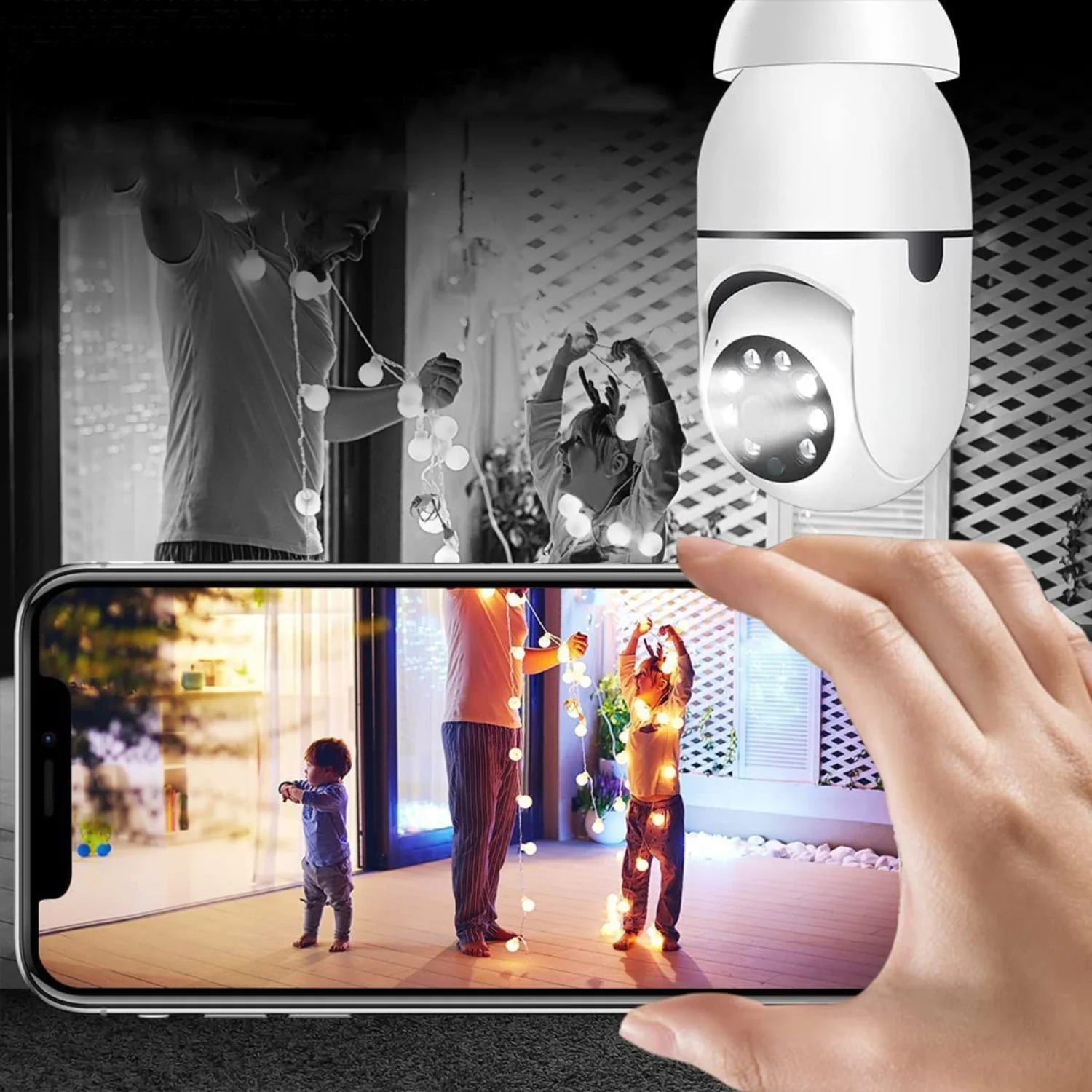 Wireless Indoor /  Outdoor Smart HD Light Bulb Security Camera - Image 2