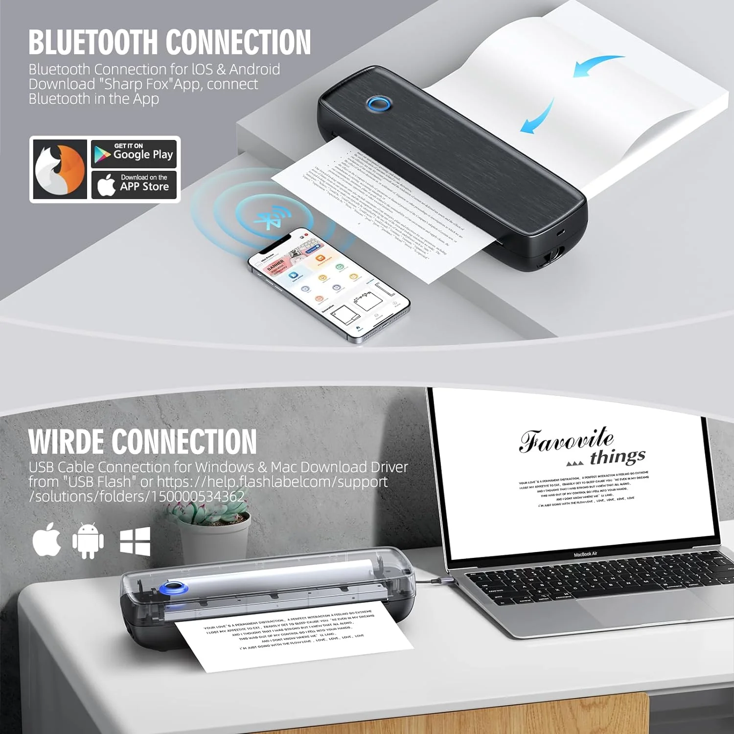 Wireless Portable Inkless Thermal Printer - Image 8