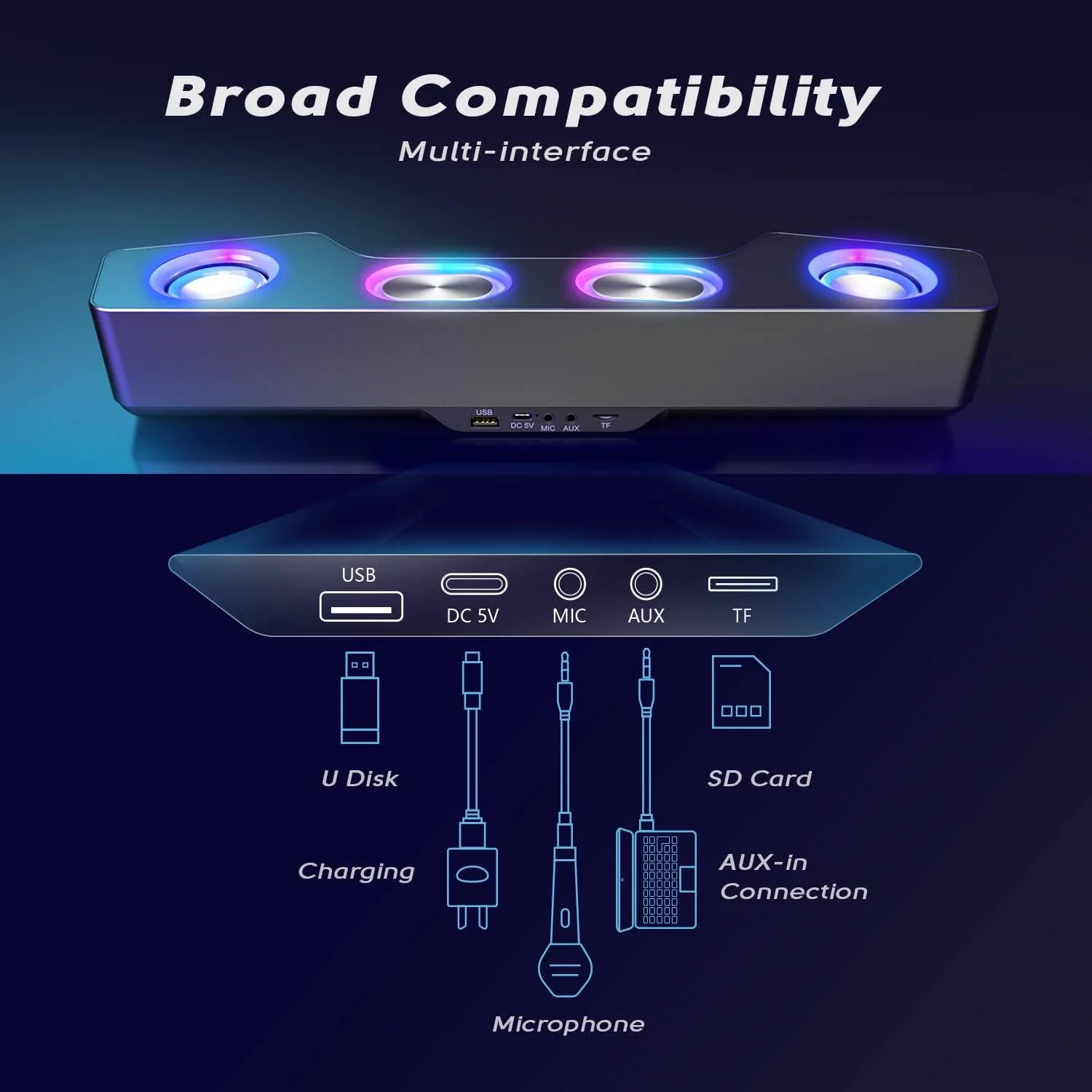 Wireless RGB Computer Speakers - Image 4
