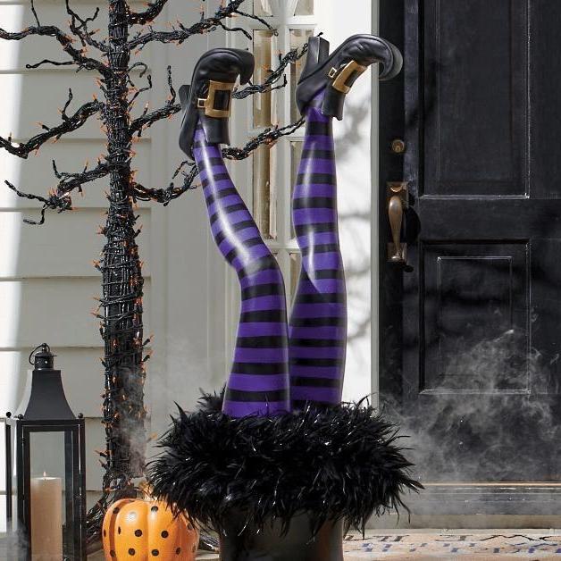Witch Leg Stakes, Set Of Two Yard Halloween Decoration - Image 4