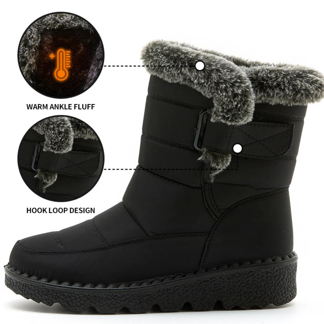 Womens Waterproof Heeled Snow Boot - Image 8