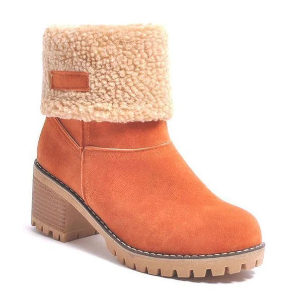 Womens Block Heel Snow Boots | Warm & Stylish - Perfect Winter Gift - Image 10