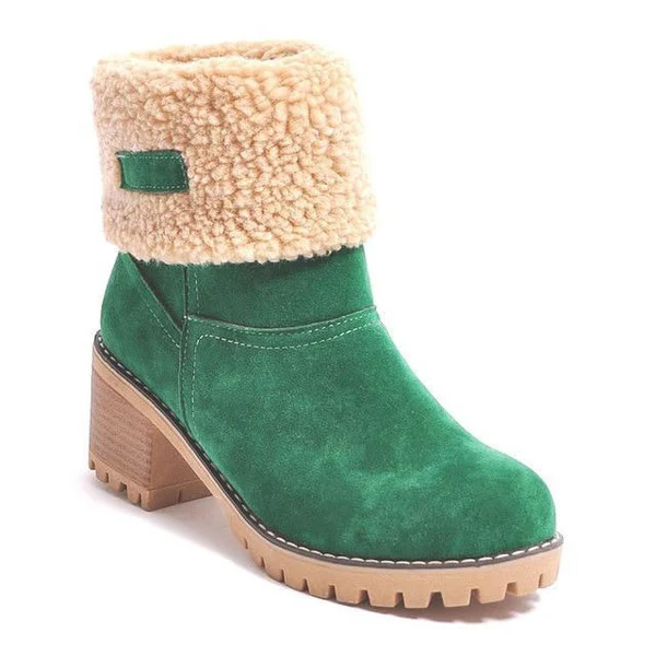 Womens Block Heel Snow Boots | Warm & Stylish - Perfect Winter Gift - Image 3